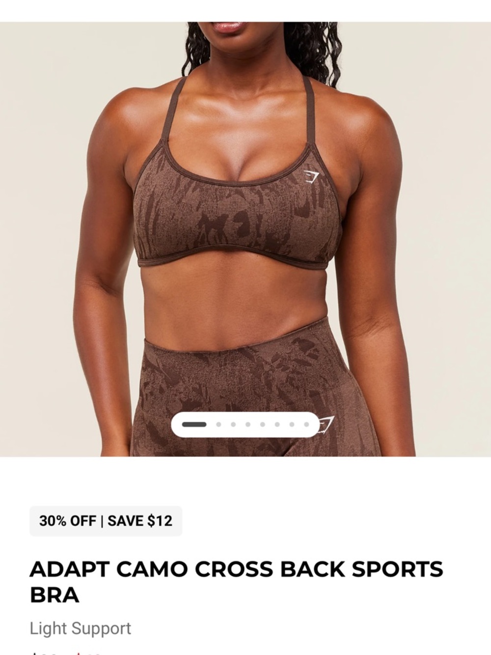 Gymshark Black Adapt Camo Sports Bra and High-Waist Leggings Set - Picture 5 of 6